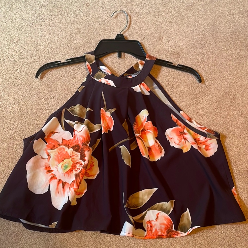 Floral Crop top and short set